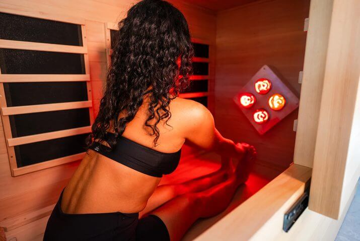 Red light therapy session