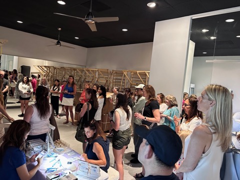 Guests gathered at the Hiptwist Fitness Studio Pre-opening Preview Social, San Mateo